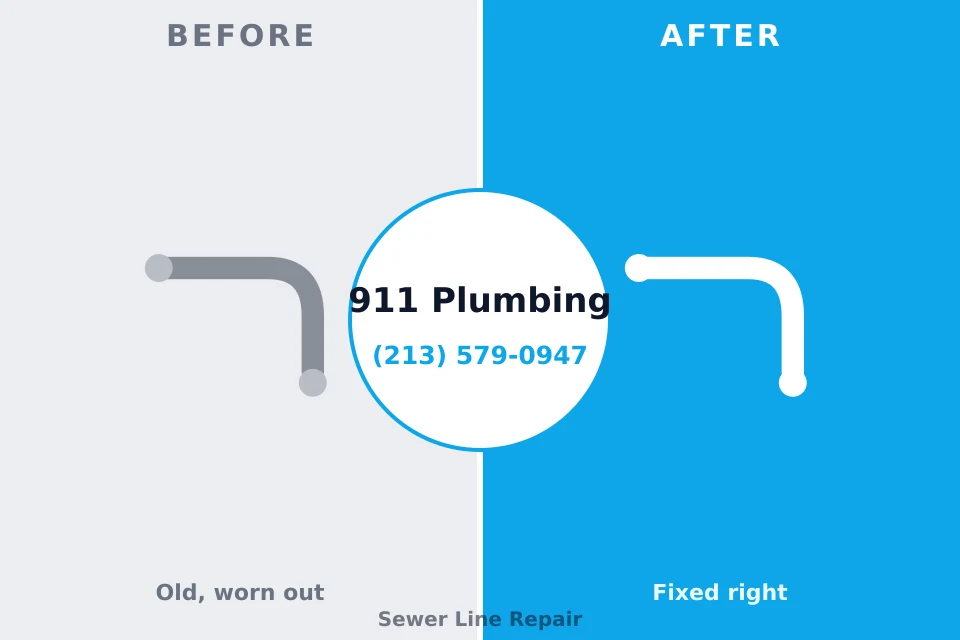 Before and after: plumbing repair Linesville, PA